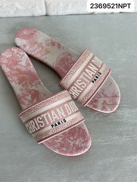 christian dior slippers pink.